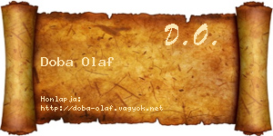 Doba Olaf névjegykártya